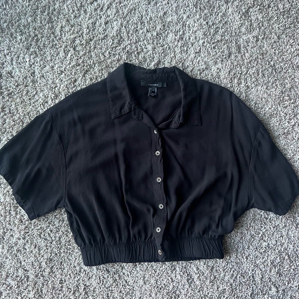 Forever 21 Cropped Button Up